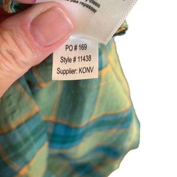 Mountain Khakis | Flannel Short, Sleeve Shirt | Size: XL | Green, Blue, Yellow - Picture 9 of 14